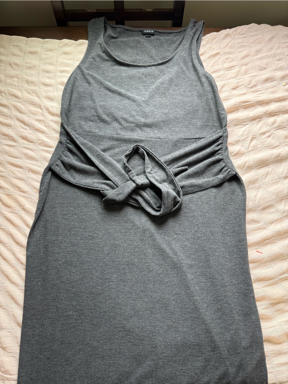 torrid Gray Soft Midi Dress Plus Size - Picture 2 of 4